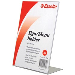 ESSELTE SIGN/MENU HOLDER A5 Slanted Portrait