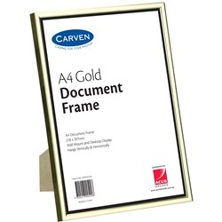 Q-FRAME CERTIFICATE FRAME GOLD/SILVER A4 Gold