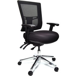 Buro Metro II 24/7 Mesh Mid Back Chair with Arms Alloy Base Seat Slide Black