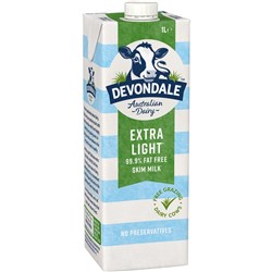 DEVONDALE UHT MILK Skim 1lt Pack of 10