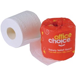 OFFICE CHOICE TOILET ROLLS Premium 2 ply 400 sheet CTN