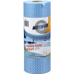 NORTHFORK ANTI BACTERIAL ROLL Perforated Heavy Duty Blue 30x50cm x 45m