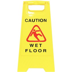 CLEANLINK SAFETY SIGN Wet Floor  Yellow 32x31x65cm