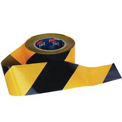 BARRICADE SAFETY TAPE 100m x 75mm Yellow/Black