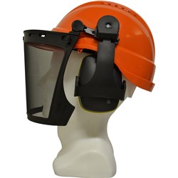 MAXISAFE HARD HAT ACCESSORIES Rockman Forestry Kit With Mesh Visor & Muffs