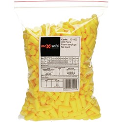 MAXISAFE DISPOSABLE EARPLUGS Uncorded Class 5 27dB