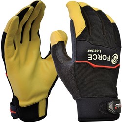 MAXISAFE MECHANICS GLOVES G-Force Mechanics Glove Leather, Small