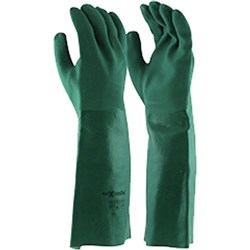 MAXISAFE CHEM RESISTANT GLOVES Chemical Resistant Glove Green PVC Double Dipped 45cm