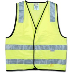 MAXISAFE HI-VIS SAFETY VEST Day Night Yellow - Medium Class D/N