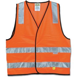 MAXISAFE HI-VIS SAFETY VEST Day Night Orange - Medium Class D/N