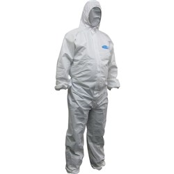 MAXISAFE DISPOSABLE COVERALLS Koolguard Laminated White Large