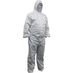 MAXISAFE DISPOSABLE COVERALLS Chemiguard SMS White - Large