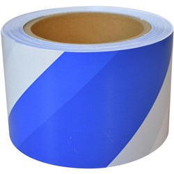 MAXISAFE BARRICADE TAPE Blue & White 75mm x 100m