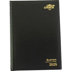 OFFICE CHOICE BUSINESS DIARY A4 2 Days to a Page 1 Hr