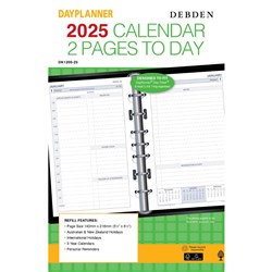 DAYPLANNER DESK EDITION REFILLS - 7 RING 2 Pages Per Day Dated