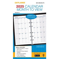 DAYPLANNER PERSONAL EDITION REFILLS - 6 RING Monthly Dated (1 Y EA