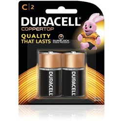 DURACELL ALKALINE BATTERIES C PKT2 EA