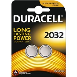 DURACELL SPECIALITY BUTTON Battery DL2032 Lithium - 2 PK