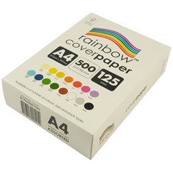 COVER PAPER A4 ASSORTED 125gsm RAINBOW - 500SHTS