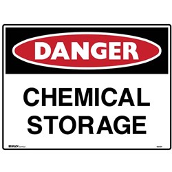 BRADY DANGER SIGN Chemical Storage Polypropylene