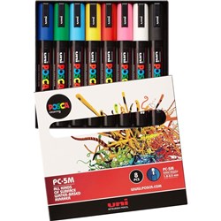 POSCA MEDIUM PC5 8PC ASSTD COLOURS