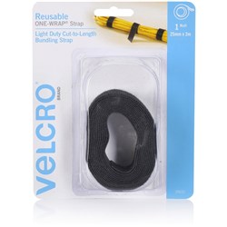 VELCRO® BRAND One-Wrap Light Duty Bundling Strap 25Mm X 2M Black